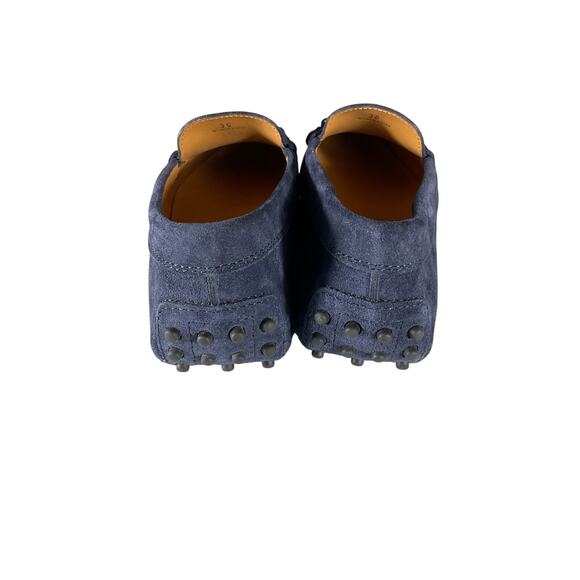 Tod's Gommino 'Driving' Blue Suede Shoes Size 6 - Picture 3 of 6
